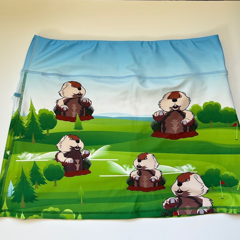 ReadyGOLF Womens Gopher Print Golf Skort XL Novelty Funny Golf Skirt Stretch - Picture 3 of 5